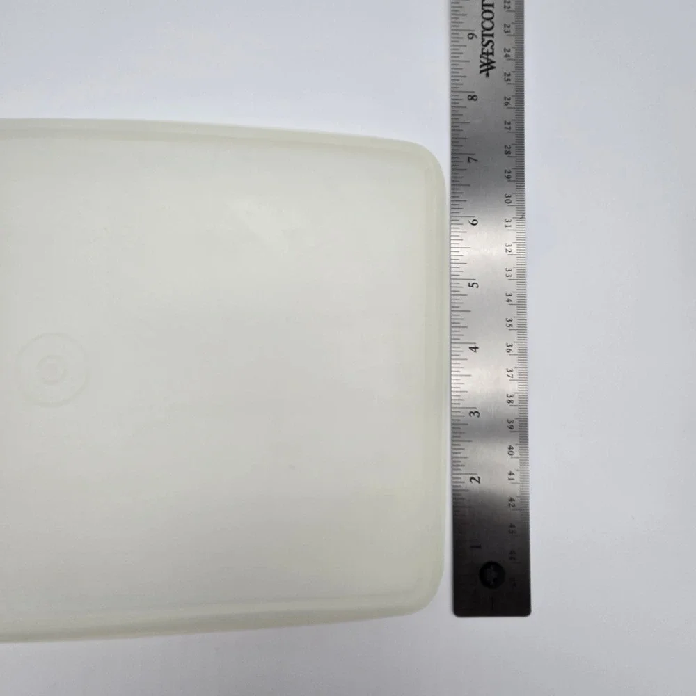 Tupperware Replacement Lid Only White Rectangular 11x7 Retro Kitchen Cottagecore